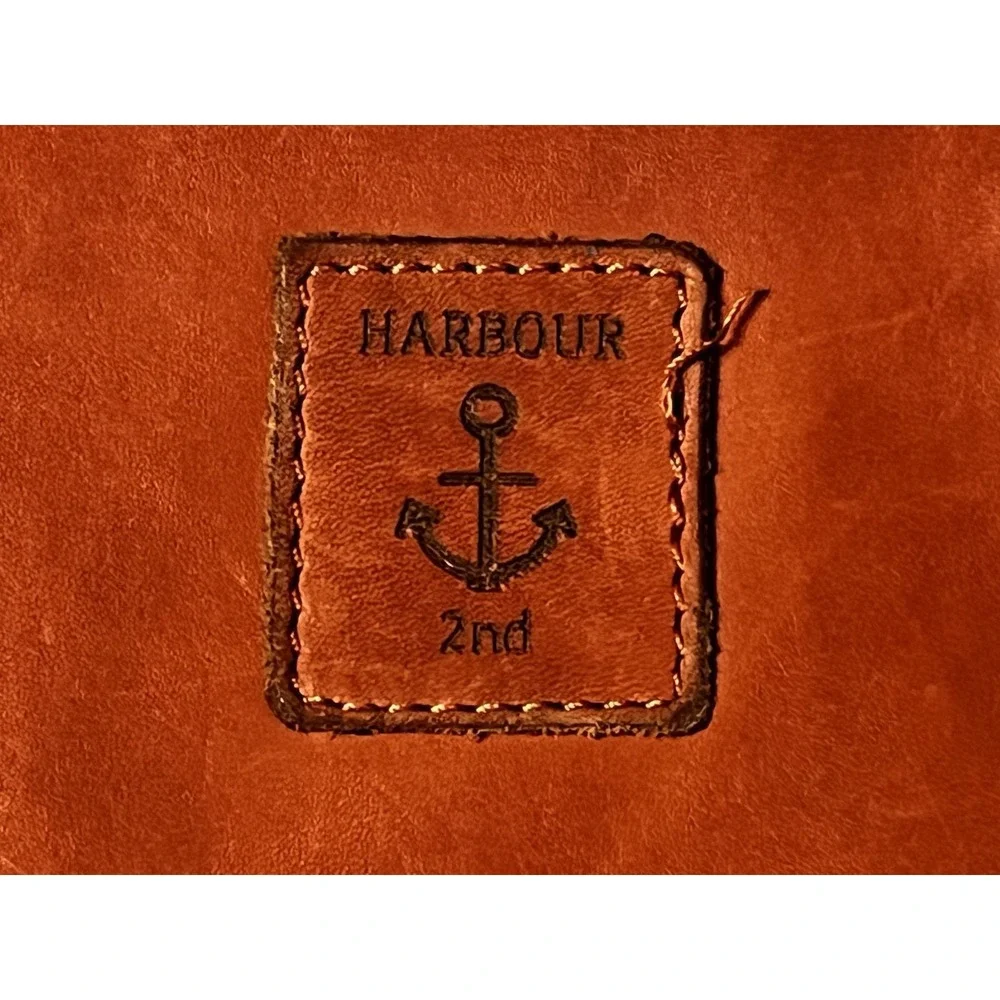 Harbour 2nd‎ Wallet Womens One Size Orange Leather Woven Zip Around Anchor Logo